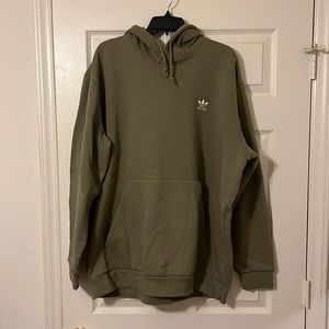 Men’s Adidas hoodie, size 2XL. Color is army green.